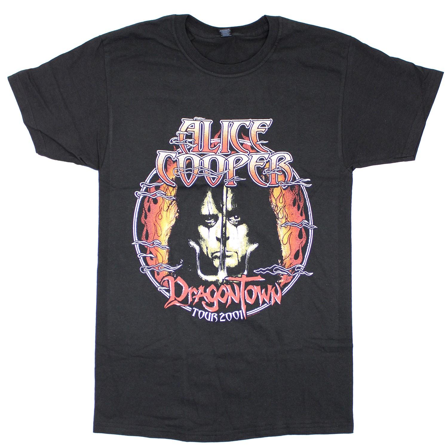 Men s Alice Cooper DragonTown Tour 2001 T-shirt Small Black L