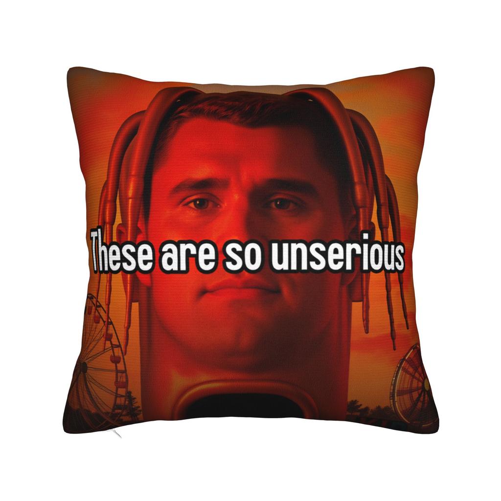 Charlie Kirk Occhi Luminosi Ritratto Divertente Brainrot Meme Federa Design Copricuscino Federe alla Moda Per Soggiorno Letto Sedia
