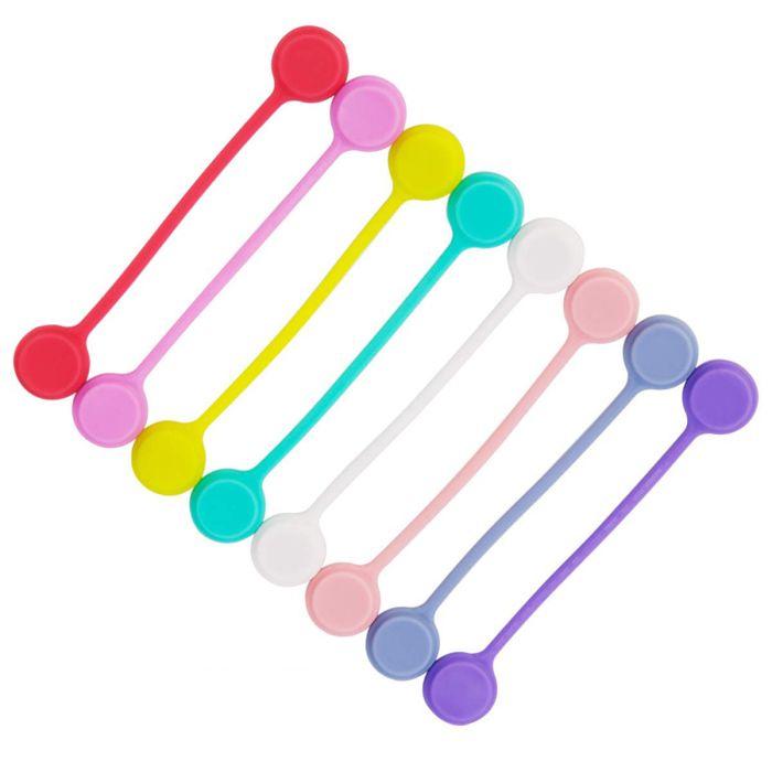 Twisted Magnetic Cable Ties for Neat Organization of Cables and Wires At Home or In the Office Label