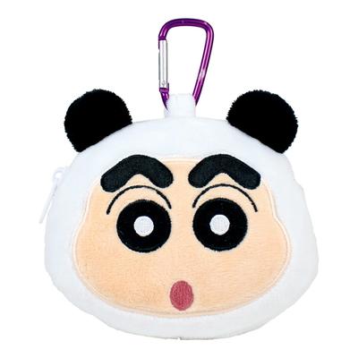 Tees Factory Crayon Shin-chan Plüsch Reißverschluss Maskottchen Tasche mit Karabiner, Verwandlungs-Shin-chan Panda, Größe: Ca.. H140 x B120 x T55mm (KS-5546159PA)