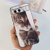 For Google Pixel 8A Case Pixel8 Pro Cute Cat Flower Painted Cover Silicone Phone Case For Google Pixel 8 Pro Pixel8A Soft Fundas