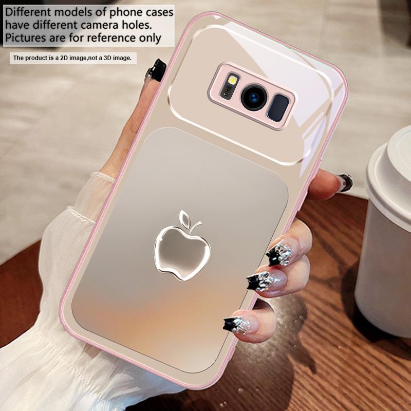 

Metallic gray texture For Samsung S25 S25 Edge S25Ultra S8 9 S10 20 U ltra S21 Pro 22 Plus S23 FE S24 Ultra Glass Phone Case Galaxy S23+