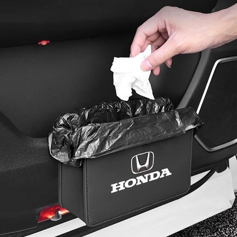 Car Door Organizer Bin Leather Trash Can Phone Key Storage Box For Honda Civic Fit Jazz Accord Pilot CRV Odyssey Passport City EC5