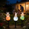 Solar Powered Waterproof Outdoor Lawn Lamp Cute Rabbit Ground Waterproof Lamp for Garden Lawn Pathway Patio Decor Lighting