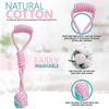 Puppy Chew Toy 8 Week Puppy Chew Puppy Rope Toy 7 Piece Pink Soft Natural Rope Cotton Rope Puppy Toy
