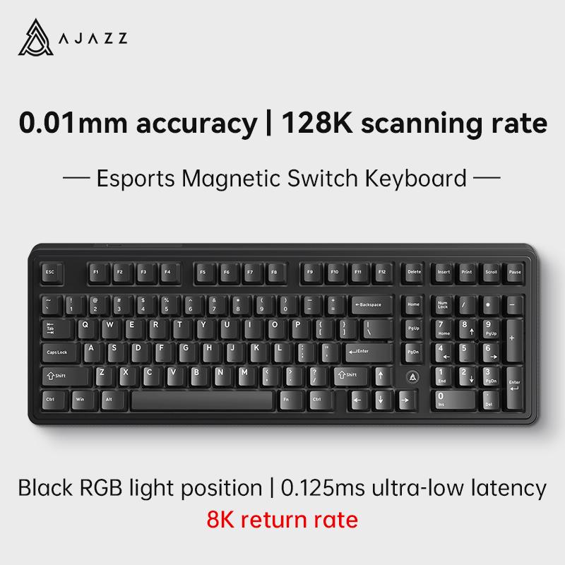 Ajazz AK980 MAX Gaming Keyboard Backlit RGB Wired
