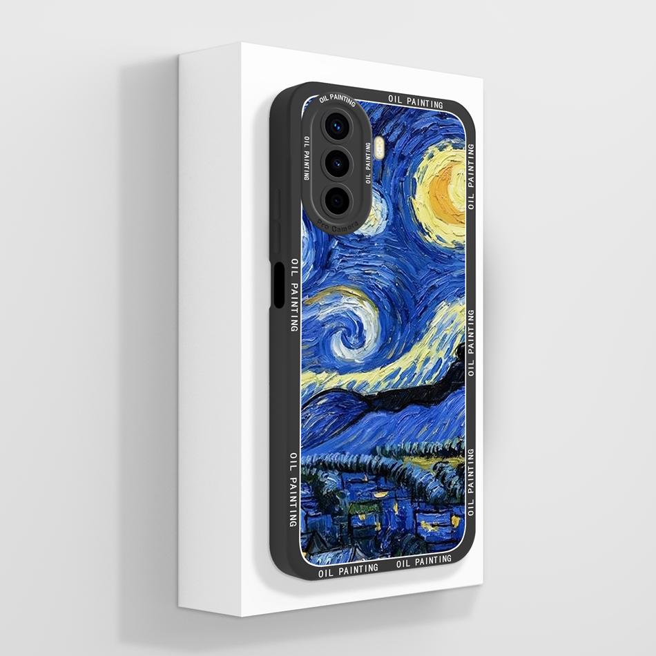 Case For Huawei Nova Y70 Plus Art Bear Full Coverage Anti Drop Funda For Huawei Nova Y 70 Y70+ Liquid Silicone Phone Back Cover
