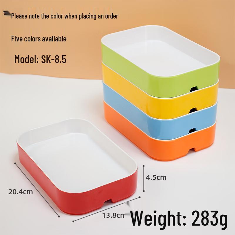 WUHE SK-8.5 Thickened Plastic Serving Tray, 10-Pack