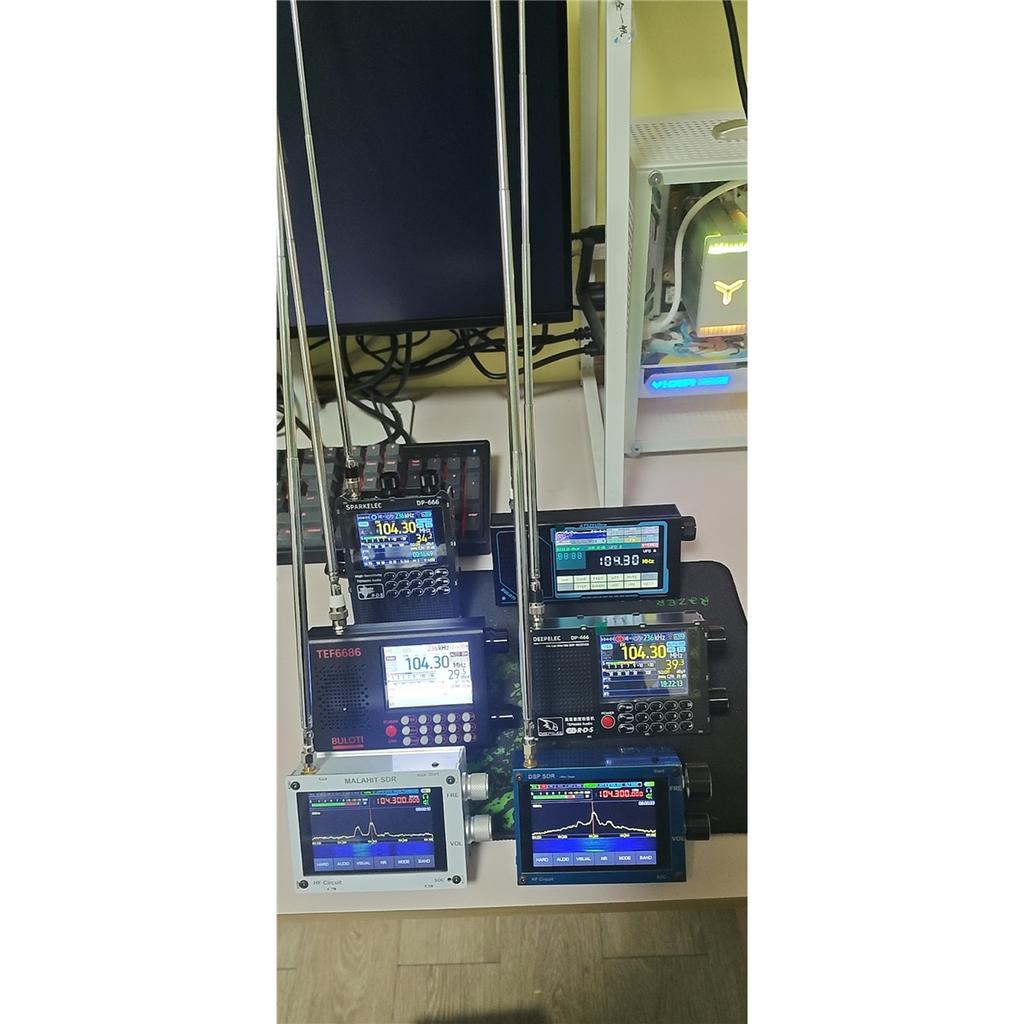 New DP-666 TEF6686 Radio High Sensitivity Full Band FM AM LW MW SW Shortwave ESP32 RDS 2.8 Inch IPS LCD