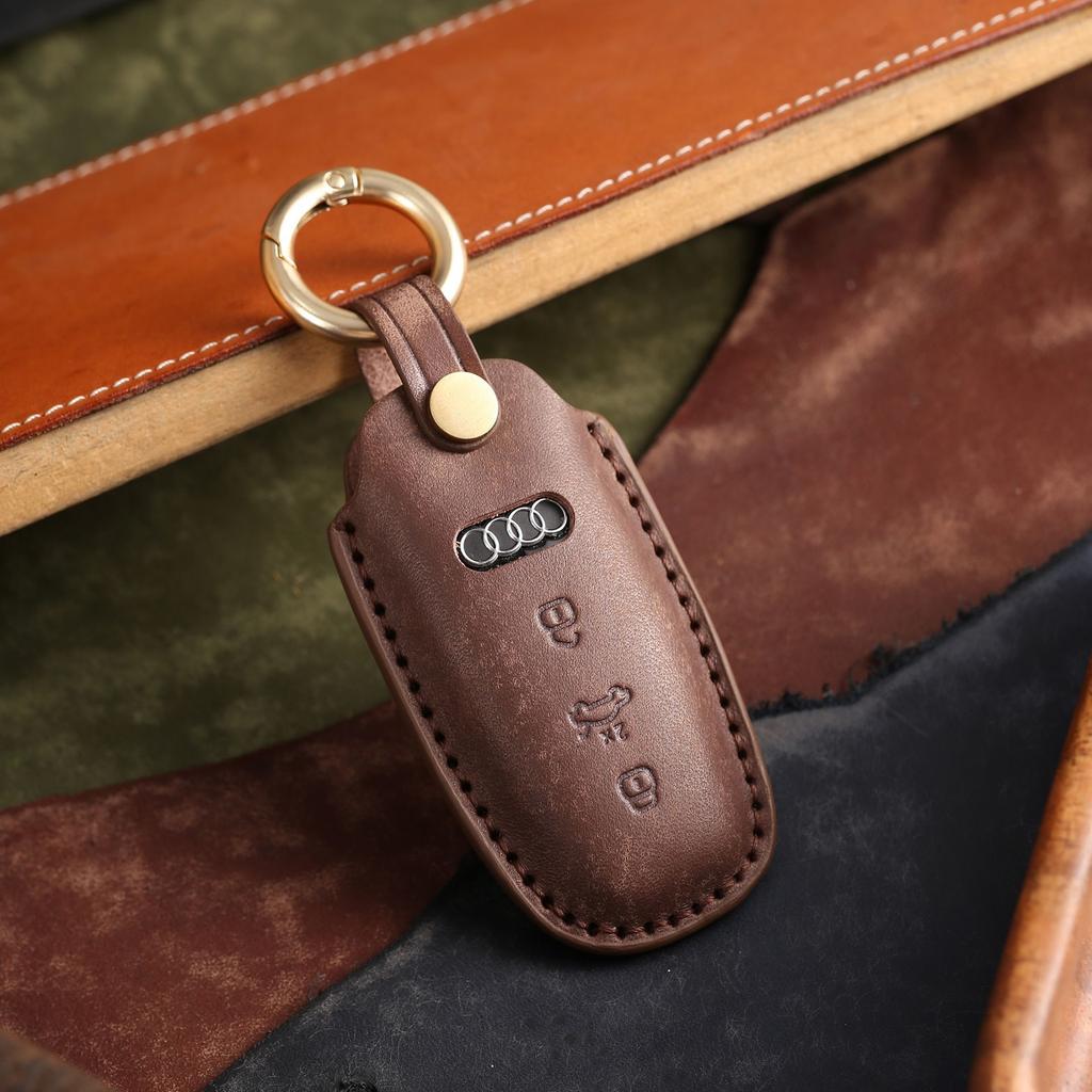 Customized Key Cover Is Suitable for 19 Types of Leather Pure Handmade High-end Car Key Bag Keychain Handmade
