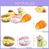 Pompompurin Cartoon Burger Bread And Cup Resin Ornaments For Party Gifts And