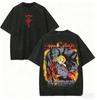 T-shirt Lavata per Amanti dell'Anime Fullmetal Alchemist Abbigliamento per Tutto l'Anno Alta Qualità Personalità Abbigliamento Taglie Forti Unisex Prodotto Caldo