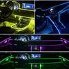 USB Car Interior Lights 64 Colors Optical Fiber Strips Multiple Modes APP Music Control RGB Decorative Ambient Lamp Neon