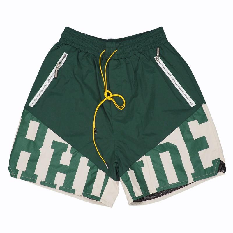Mens Hip Hop Drawstring Shorts With Reflective 3M Letter Print Loose Fit Streetwear Cargo Jogger Pants