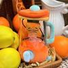 Giocattolo Peluche Spremiagrumi Carota Divertente Cartoon Sacchetto Rotante con Coulisse Ciondoli Giocattoli di Peluche Ripieni Carota/Fiore Frullatore Giocattolo