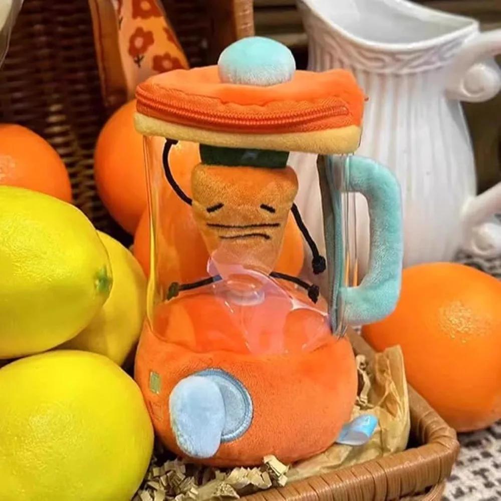 Giocattolo Peluche Spremiagrumi Carota Divertente Cartoon Sacchetto Rotante con Coulisse Ciondoli Giocattoli di Peluche Ripieni Carota/Fiore Frullatore Giocattolo