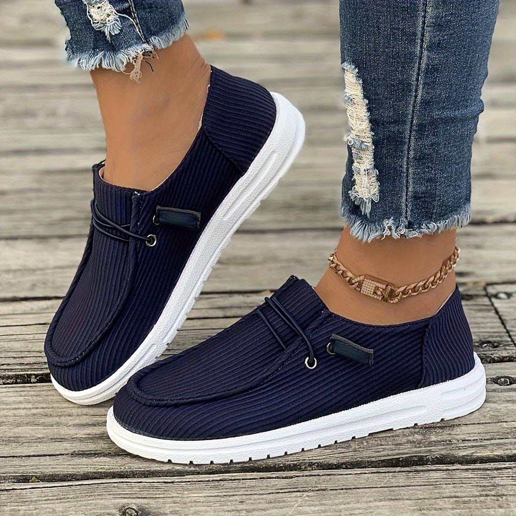Fashionable Striped Plain Color Skateboarding Shoes Wear Resistant Non-slip Canvas Sneakers Casual Universal Lace-up Loafers Low Neckline