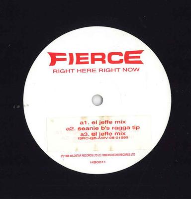 12-Zoll-Schallplatte FIERCE Right Here Right Now HB0001 WILDSTAR 1998 UK Dance Electronica Gebraucht