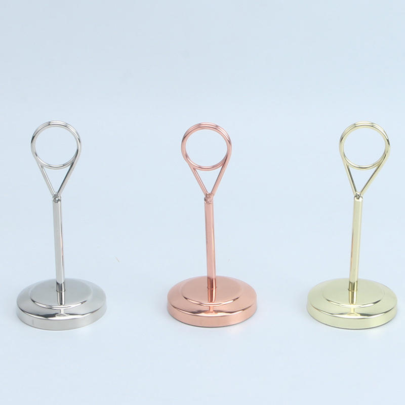 Round Shape Metal Card Holders Table Number Holders Photo Stands Memo Clip Wedding Birthday Party Supplies Note Clamp Stand