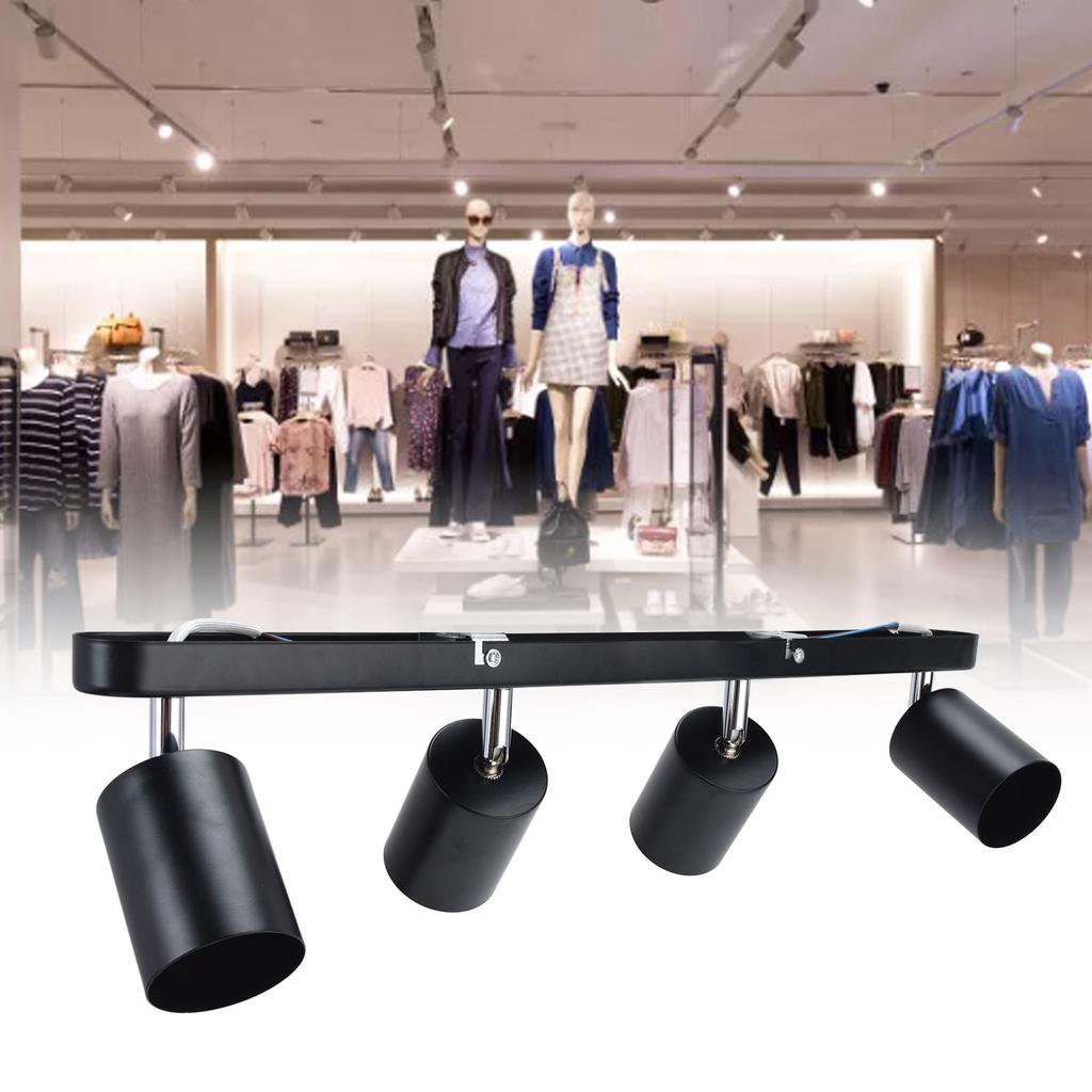 GU10 Lamp Holder 4 Head Rotating Ceiling Mounted Base for Canteen Shopping Mall Showcase
