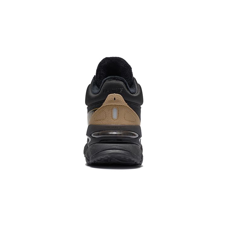 Li Ning Chih Ying Reflective Fleece Casual Shock Absorbing Non-Slip Wear-Resistant High-Top Running Shoes Kids sneaker Black YKCR188-35