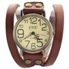 ZooooM Bracelet-Style Watch with Faux Hands and Dial, Military-Style Band, Casual, and Stylish Analog (Vintage Brown) ZM-BURETOKE-BR
