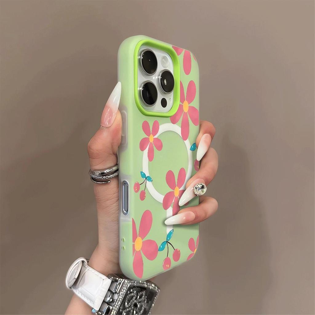 New Magnetic Jelly Two-in-one Mobile Phone Case Frosted Transparent Mobile Phone Protective Case Material Gradient Mobile Phone Case High-end
