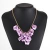 Fashion Colorful Petal Necklace Shimmer Irregular Fringe Pendant Necklaces Layered Sequin Sweater Chains Gifts