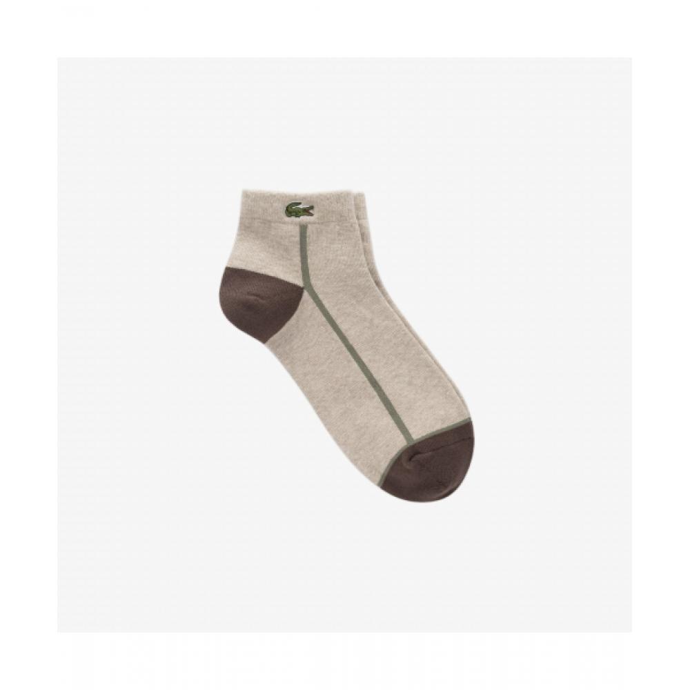 

Lacoste Мужские носки до щиколотки с цветовыми блоками [темно-коричневый] 0TU