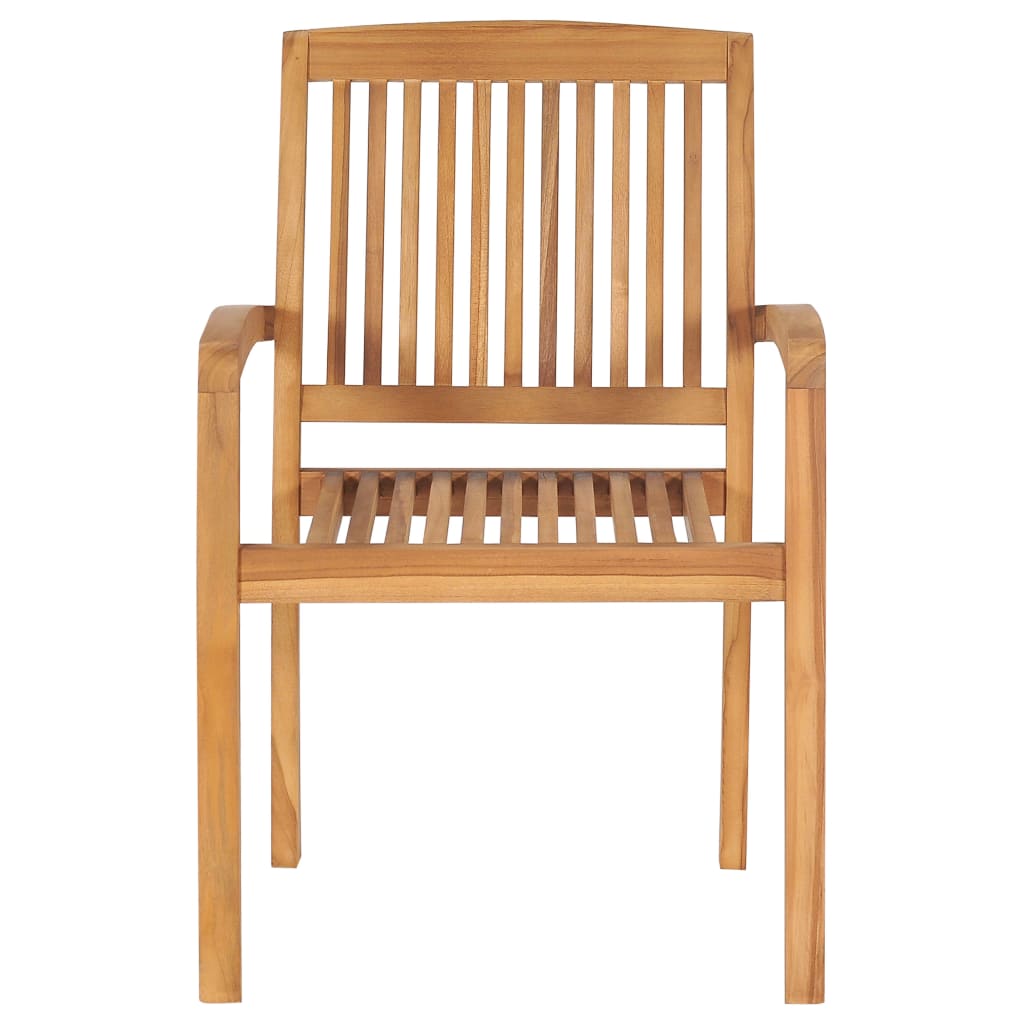 Stackable Garden Chairs 6 pcs Solid Teak Wood
