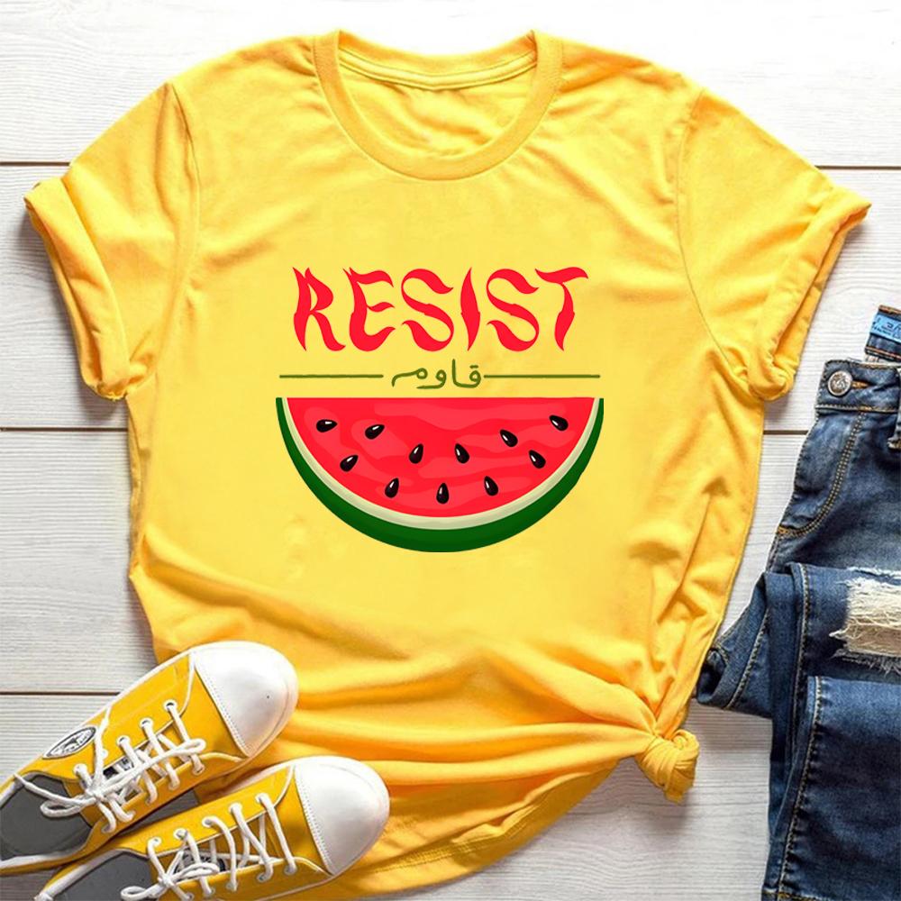 Watermelon Resist Shirts This Is Not A Watermelon Shirt HuUnisex Rights Tee Watermelon Flag Tshirt Trendy Unisex Short Sleeves Tops