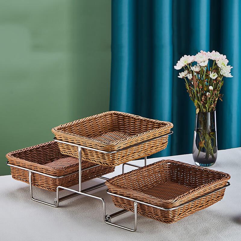 Bamboo Woven Dessert & Snack Display Stand