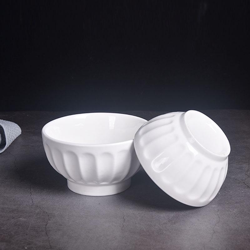 Pure White Ceramic Multi-Purpose Bowl for Noodles, Ramen, Soup, Desserts, Porridge, Vegetables, and Rice.