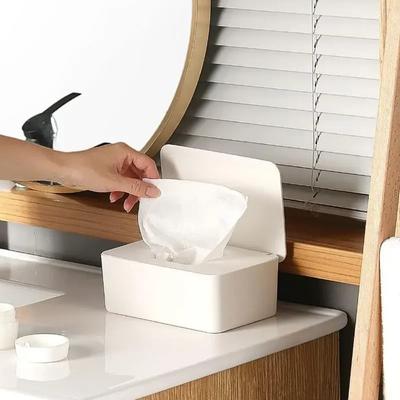 Lid Design Tissue Box Dustproof Wet Tissue Box Holder Portable Paper Organizer for Office Home Accessories Car Tissue Holder