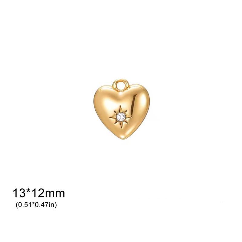 2Pcs Love Star Shell Pendant Stainless Steel Summer Diy Necklace Earrings Bracelet Jewelry Making Accessories