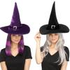 Halloween Party  Witch Hats Party Wide Brimmed Pointed Hat Accessory Tulle Witch Hat with Buckles Conjurer