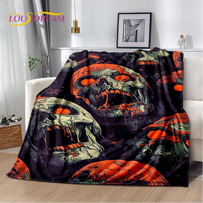 Gothic Horror Character Skull Ghost Spirit 29 Style Soft Blanket,Soft Throw Blanket for Home Bedroom Bed Sofa Picnic Travel Gift