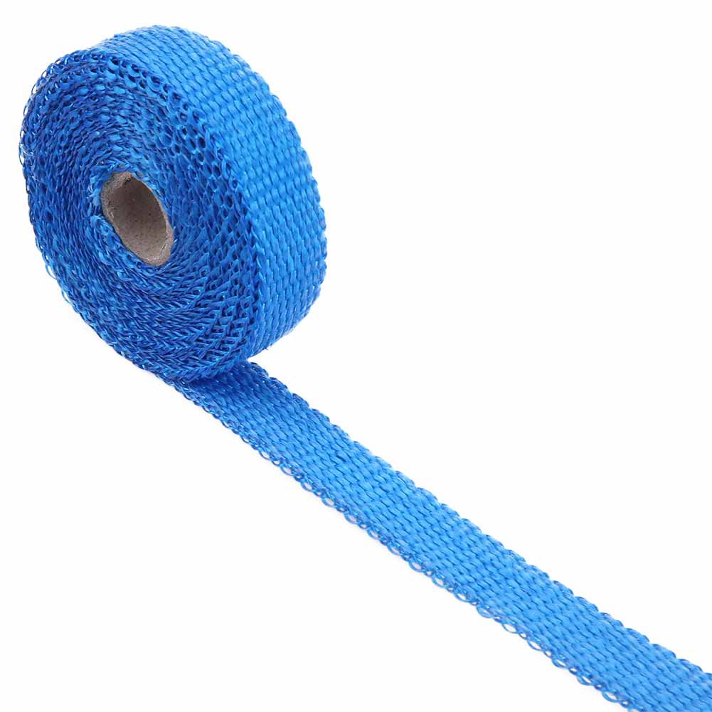 5m Car Insulation Tape Exhaust Heat Wrap with 4 Stainless Steel Cable Ties Black