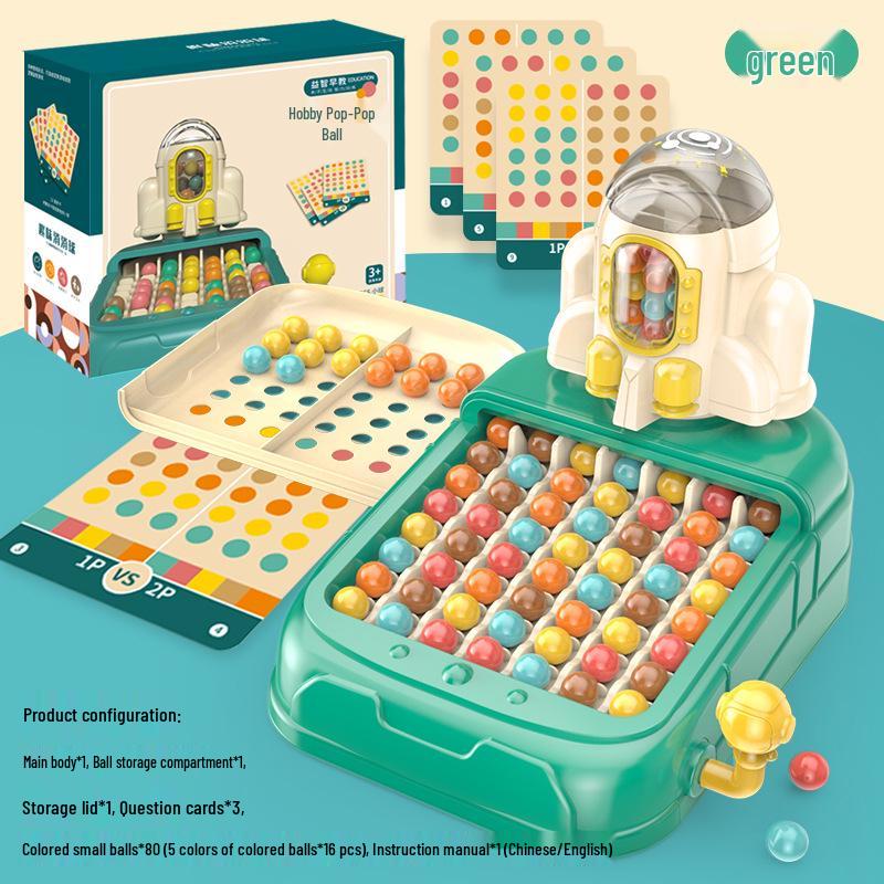 Space Rocket Match-3 Children s Board Game: Rainbow Beans Logic & Educational Toy