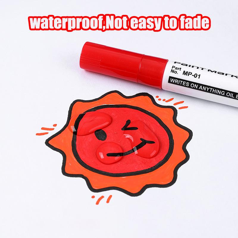 12color Paint Marker,Waterproof Not Easy To Fade,Car Paint,Wood,Ceramics,Tires, Balloons,Shoes,Metal Markers Paint-Mending Pen