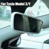 Rear View Mirror Protector Cover Car Interior Modification Silicone Rearview Mirror Protective Sleeve Frame for Tesla Model 3/Y
