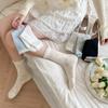 Ballet Style Bow Bubble Pile Socks Summer Mesh Thin Mid-Leg Socks Boneless Lace Anti-Pilling