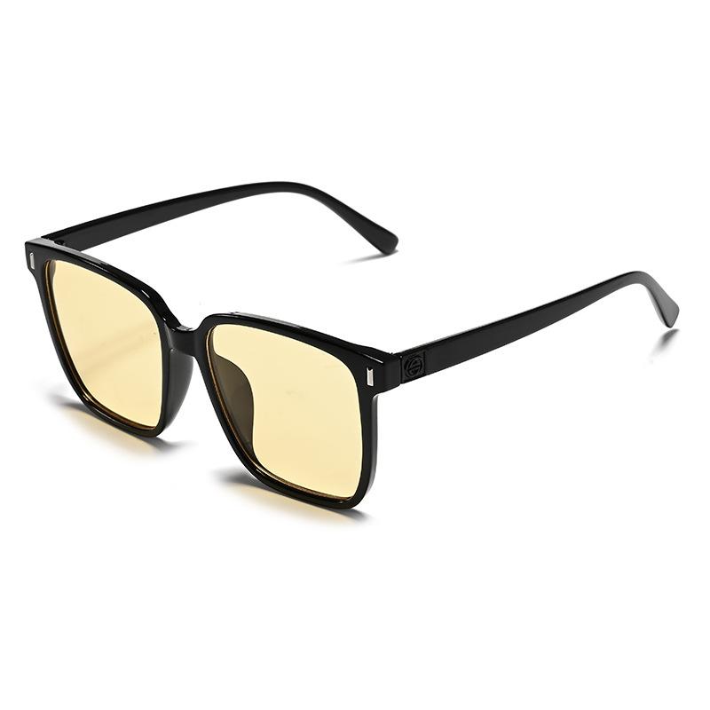 Rice nail square frame fashionable versatile sunglasses Xiaohongshu street shot concave glasses high-end sunglasses