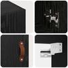 Wall Mounted Cabinet Black Oak Effect 60 X 31 X 60 Cm Particleboard