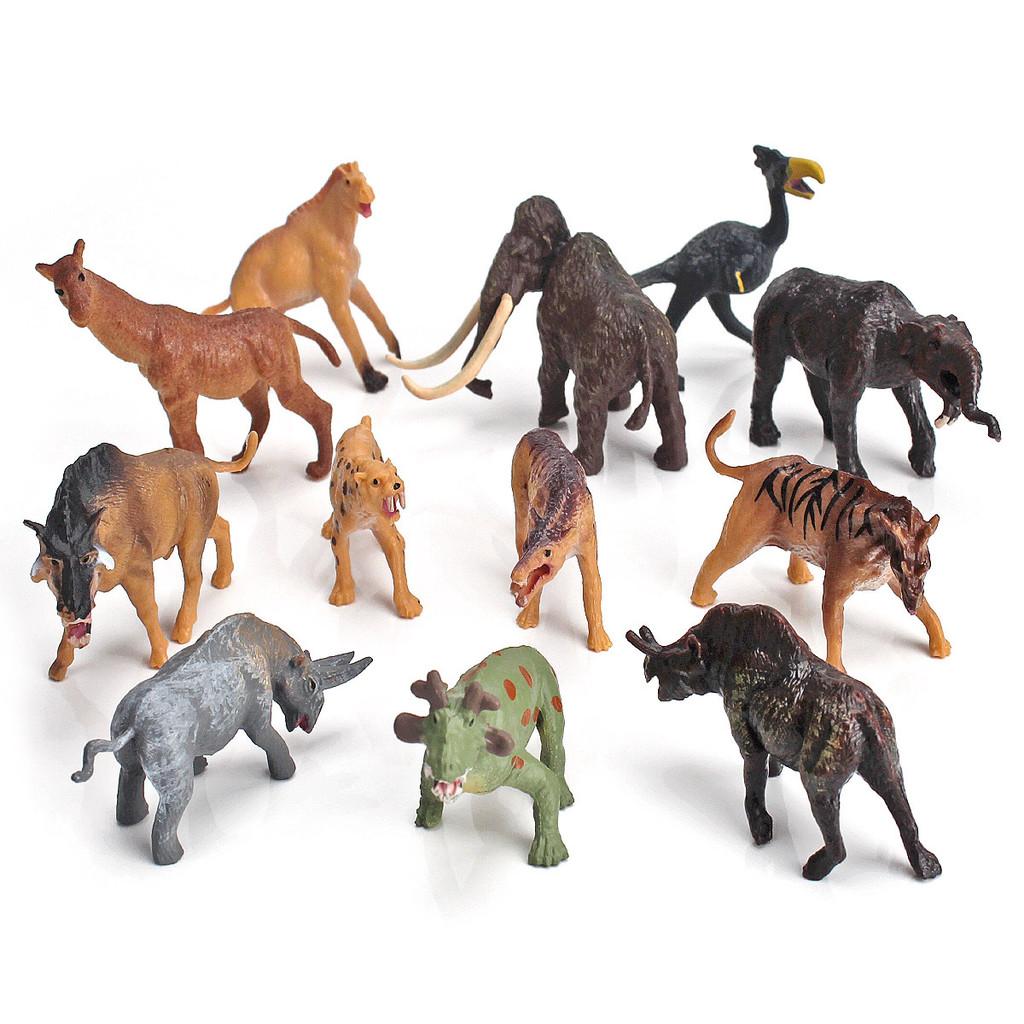 12 Piece Miniature Forest Animal Model Collection Realistic Prehistoric Toys For Kids