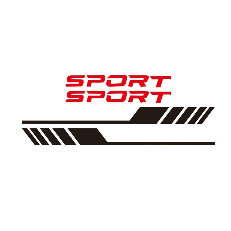 1pcs "SPORT" Vinyl Car Door Stickers Diagonal Stripes, Easy Apply Side Decals for Enhanced Vehicle Aesthetics