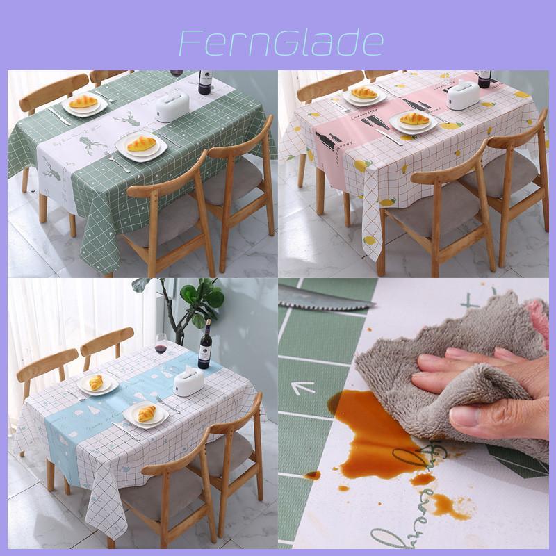 Elegant Waterproof Oilproof Tablecloth Cover Protector For Simple Home Dining Decor