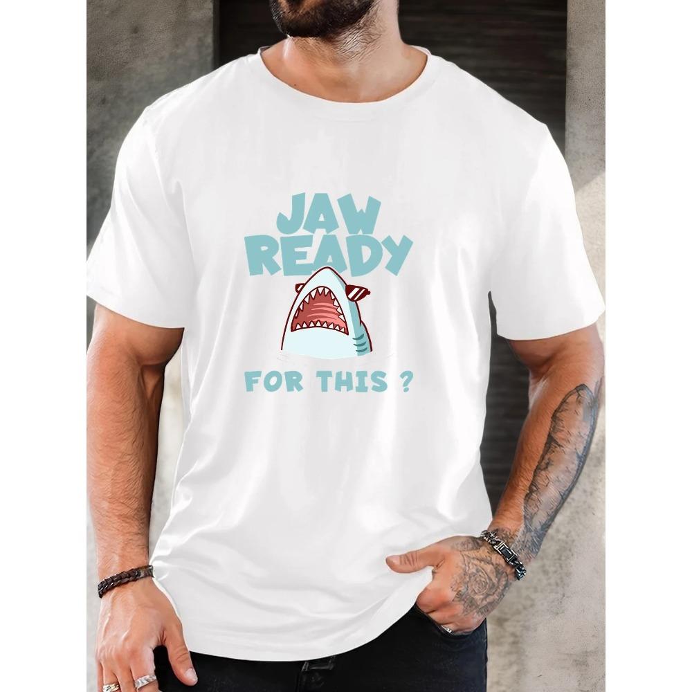 

Мужская узорчатая летняя повседневная футболка с коротким рукавом и круглым вырезом XXXL белый