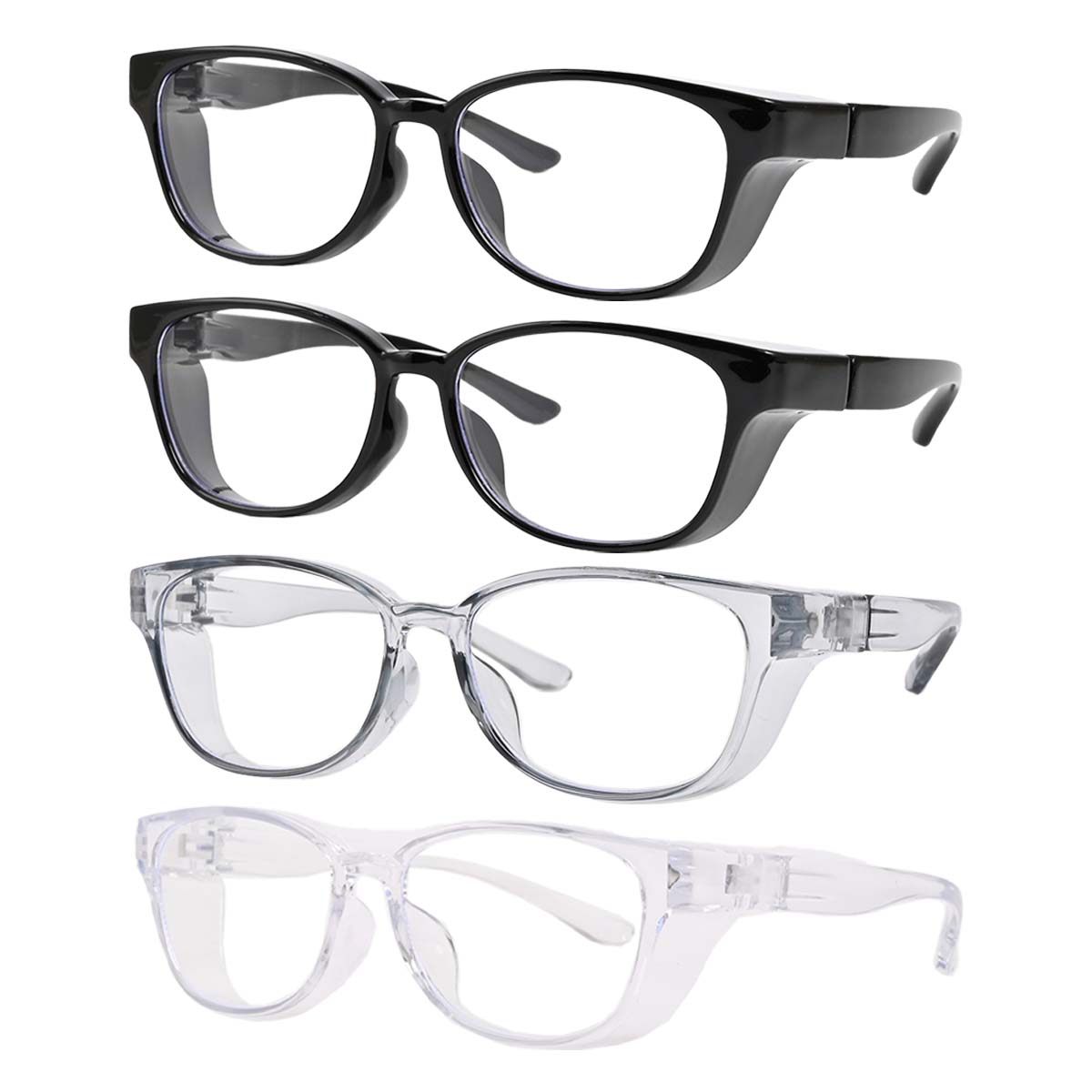 

4 шт. Прозрачные защитные очки Милые очки для женщин Защита глаз с линзами против запотевания Устойчивые к царапинам Рабочие очки для мужчин и медсестер