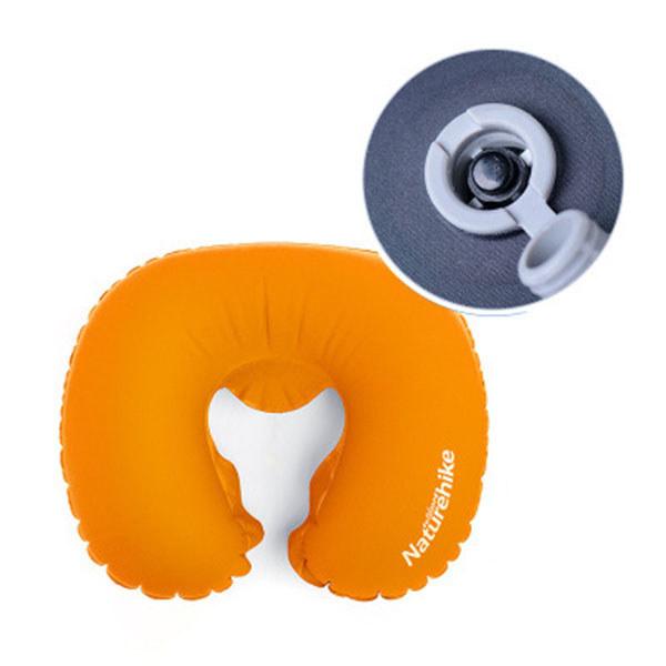Inflatable U Shaped Travel Pillow With Ice Silk Cover For Adults Comfort And Support